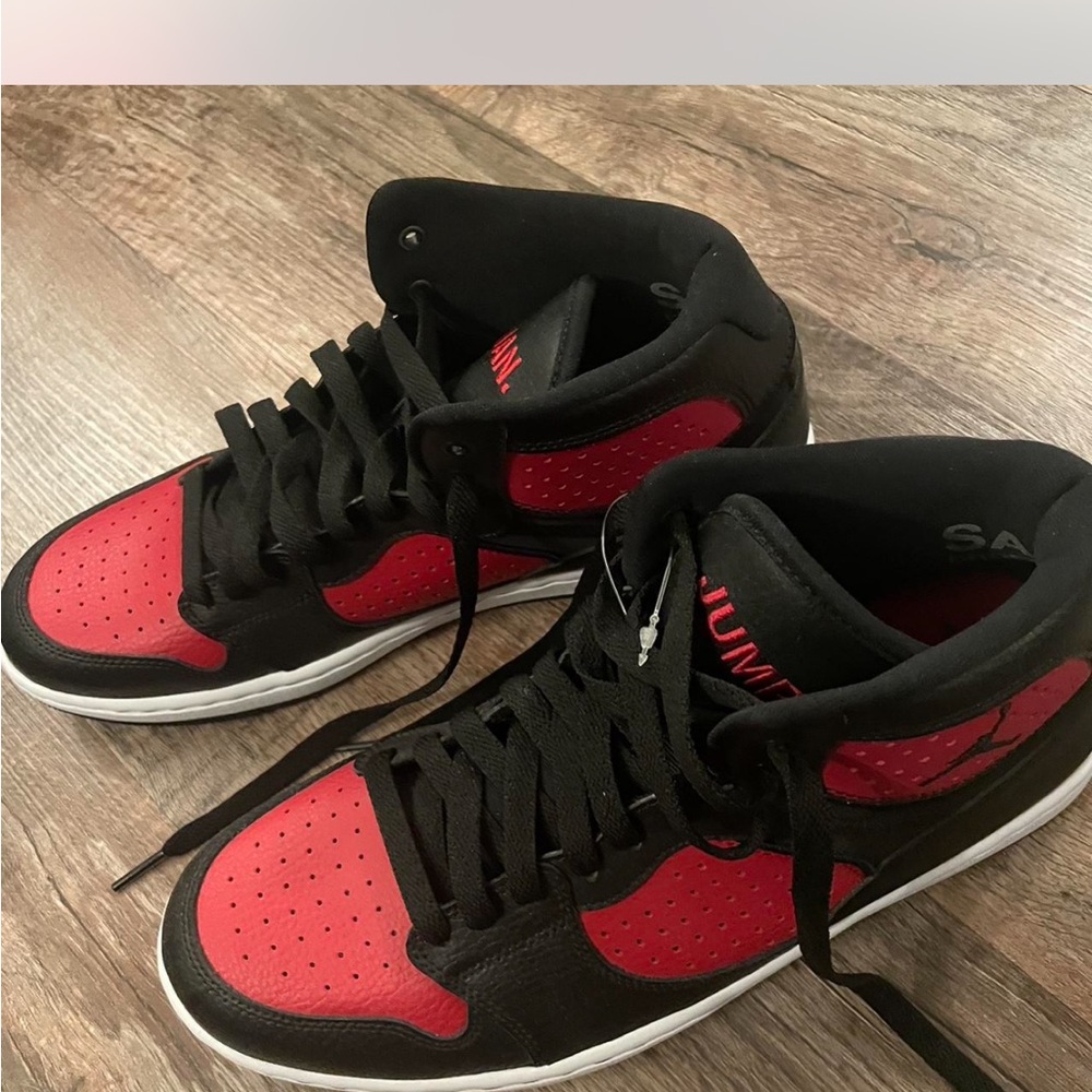 Jordan Red and Black Sneakers for men Classic Design size 9